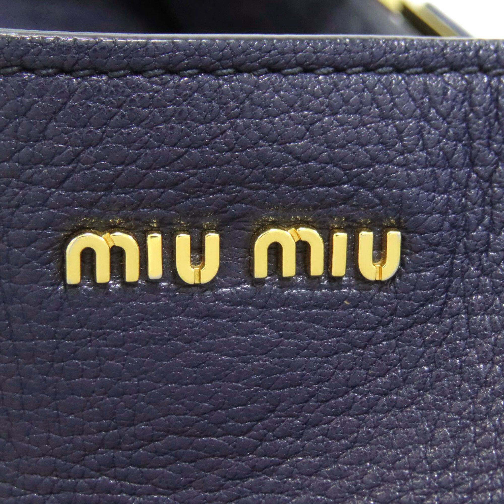 Miu Miu Miu Miu Miu Logo Tote Bag Leather Women's MIUMIU Size ONE SIZE - 6 Thumbnail