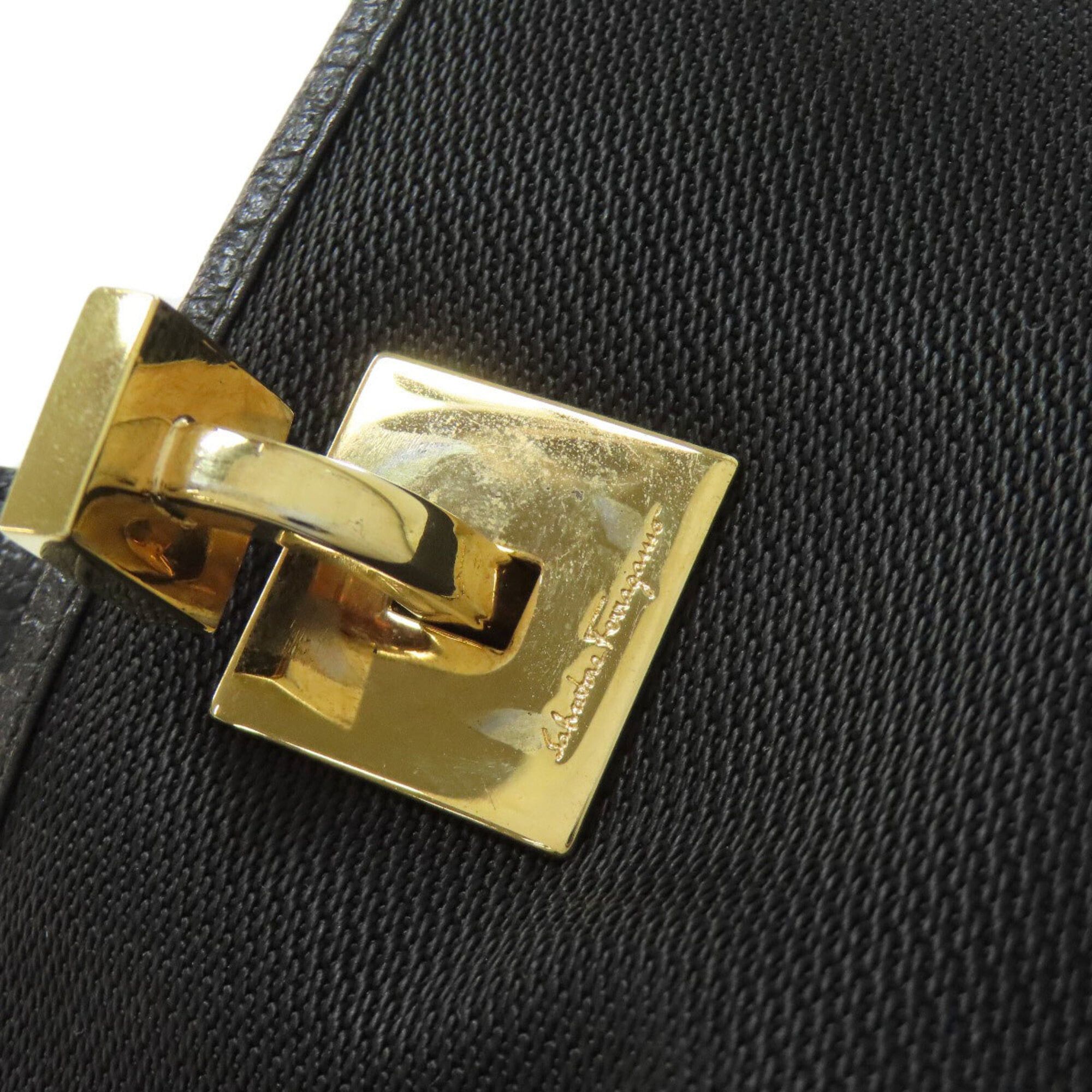 Salvatore Ferragamo Salvatore Ferragamo Logo Handbag, Nylon Canvas/Leather, Women's Size ONE SIZE - 10 Thumbnail