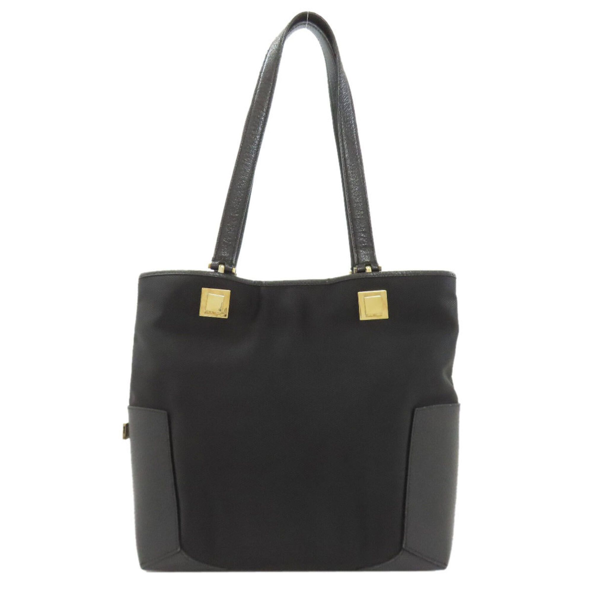 Salvatore Ferragamo Salvatore Ferragamo Logo Handbag, Nylon Canvas/Leather, Women's Size ONE SIZE - 2 Thumbnail