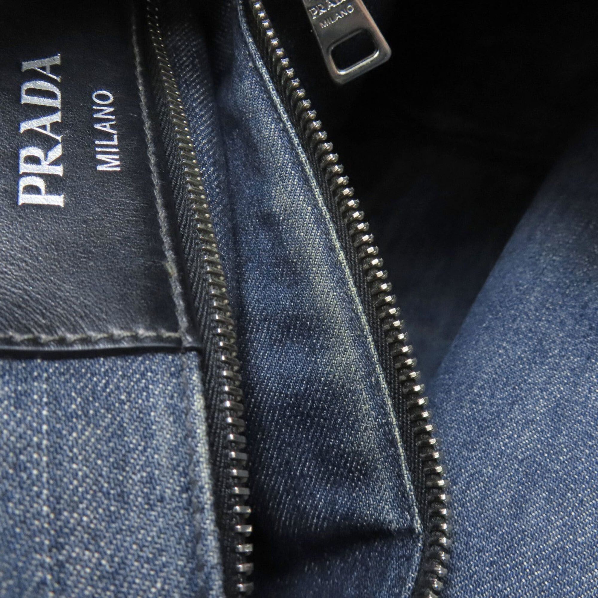 Prada Prada Logo Tote Bag Denim Women's PRADA Size ONE SIZE - 8 Thumbnail