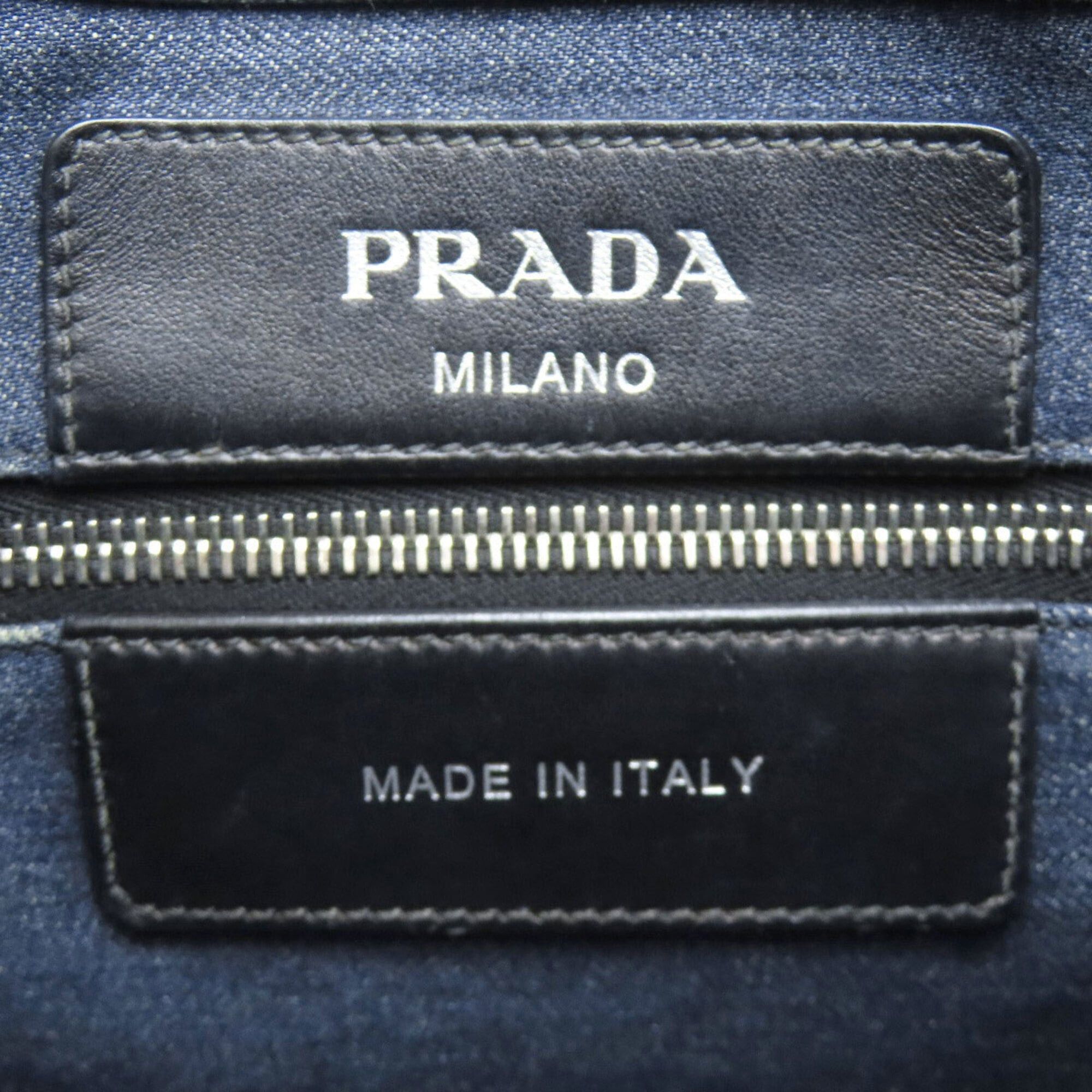 Prada Prada Logo Tote Bag Denim Women's PRADA Size ONE SIZE - 6 Thumbnail