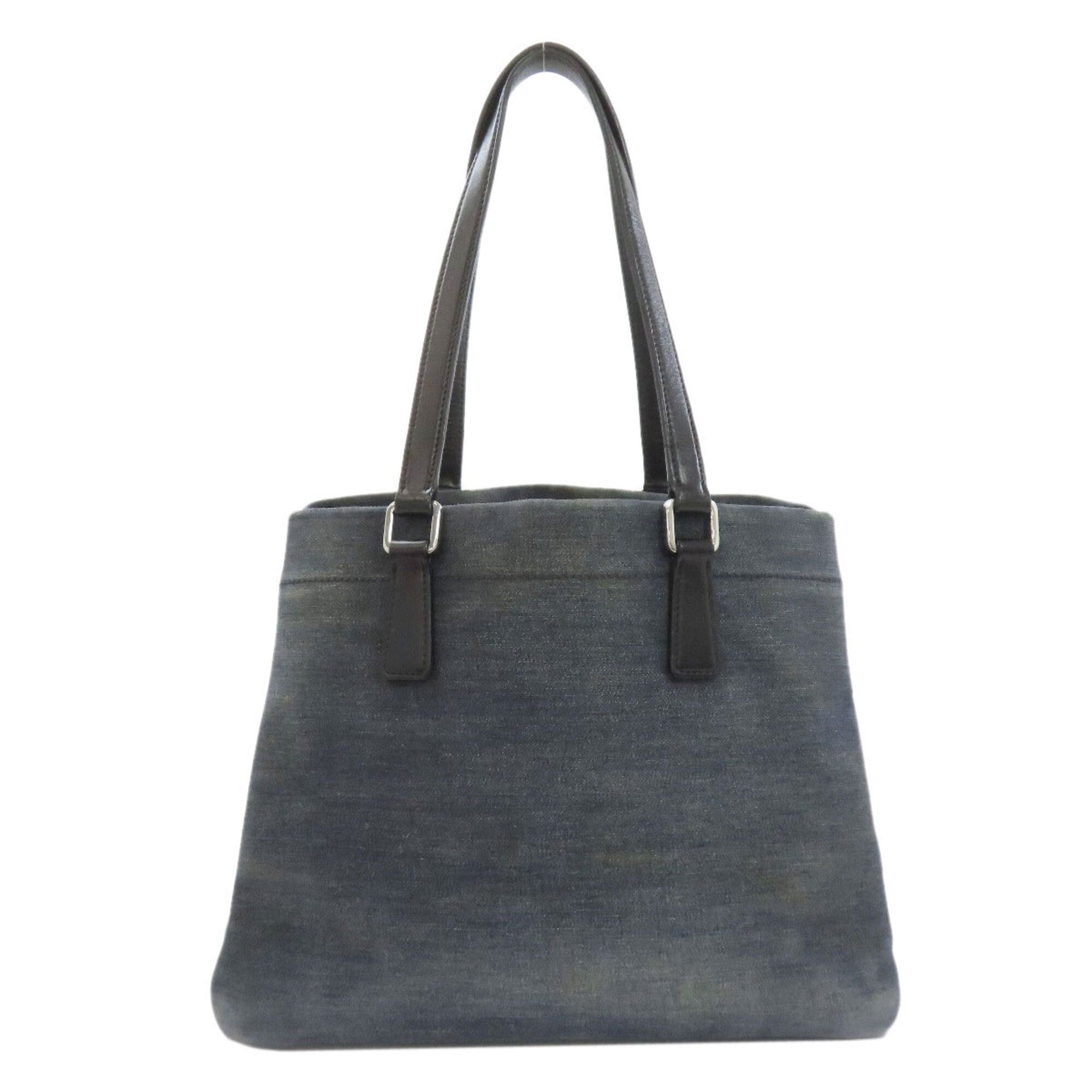 Prada Prada Logo Tote Bag Denim Women's PRADA Size ONE SIZE - 2 Thumbnail