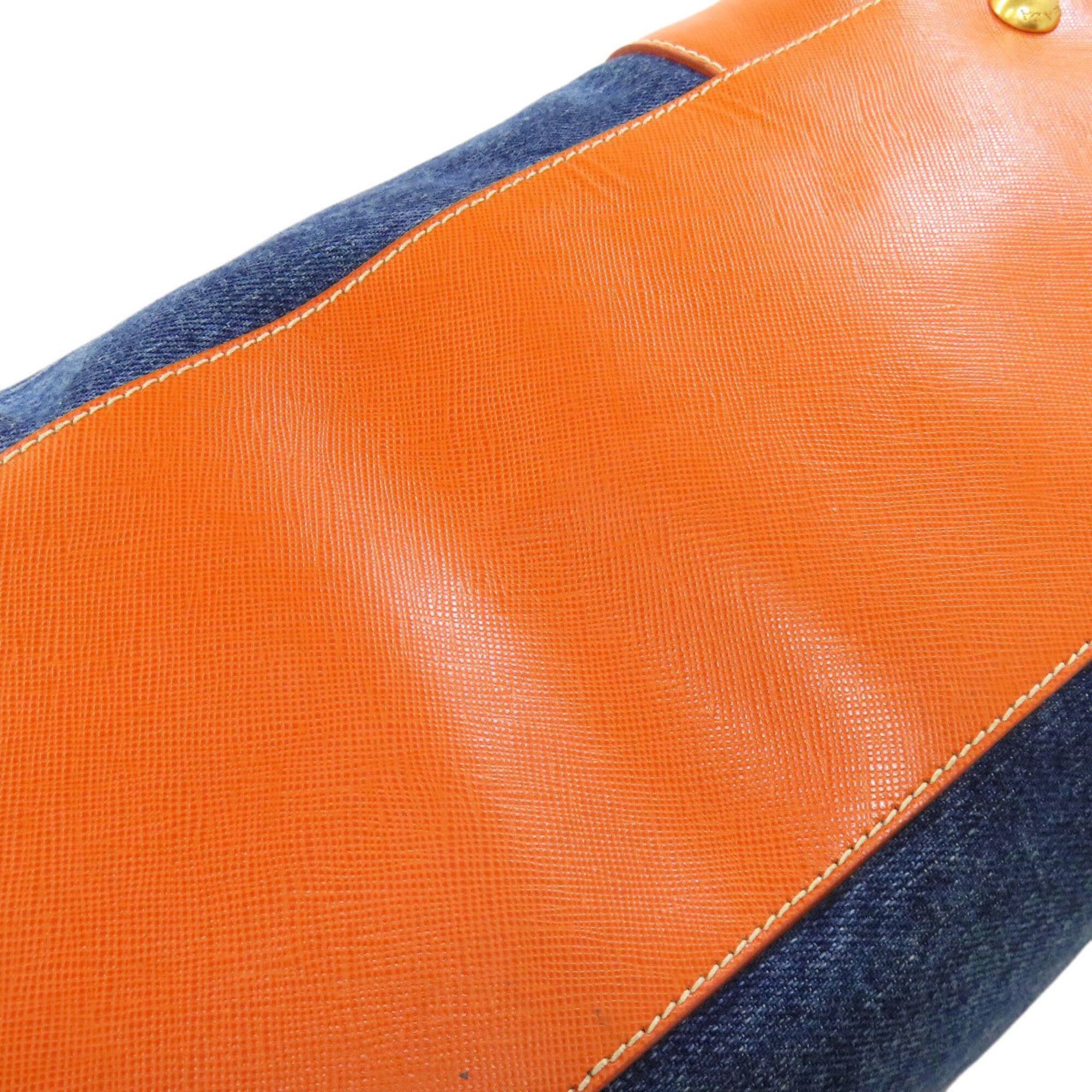 Prada Prada BN2254 2-Way Handbag, Canvas/Leather, Women's PRADA Size ONE SIZE - 19 Thumbnail