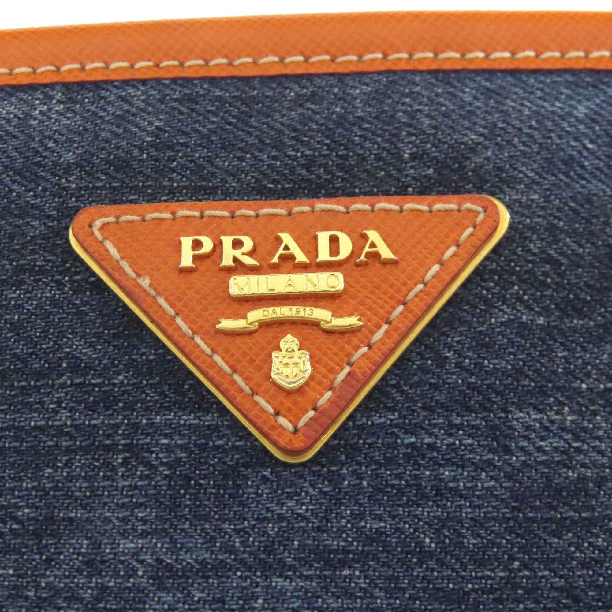 Prada Prada BN2254 2-Way Handbag, Canvas/Leather, Women's PRADA Size ONE SIZE - 9 Thumbnail