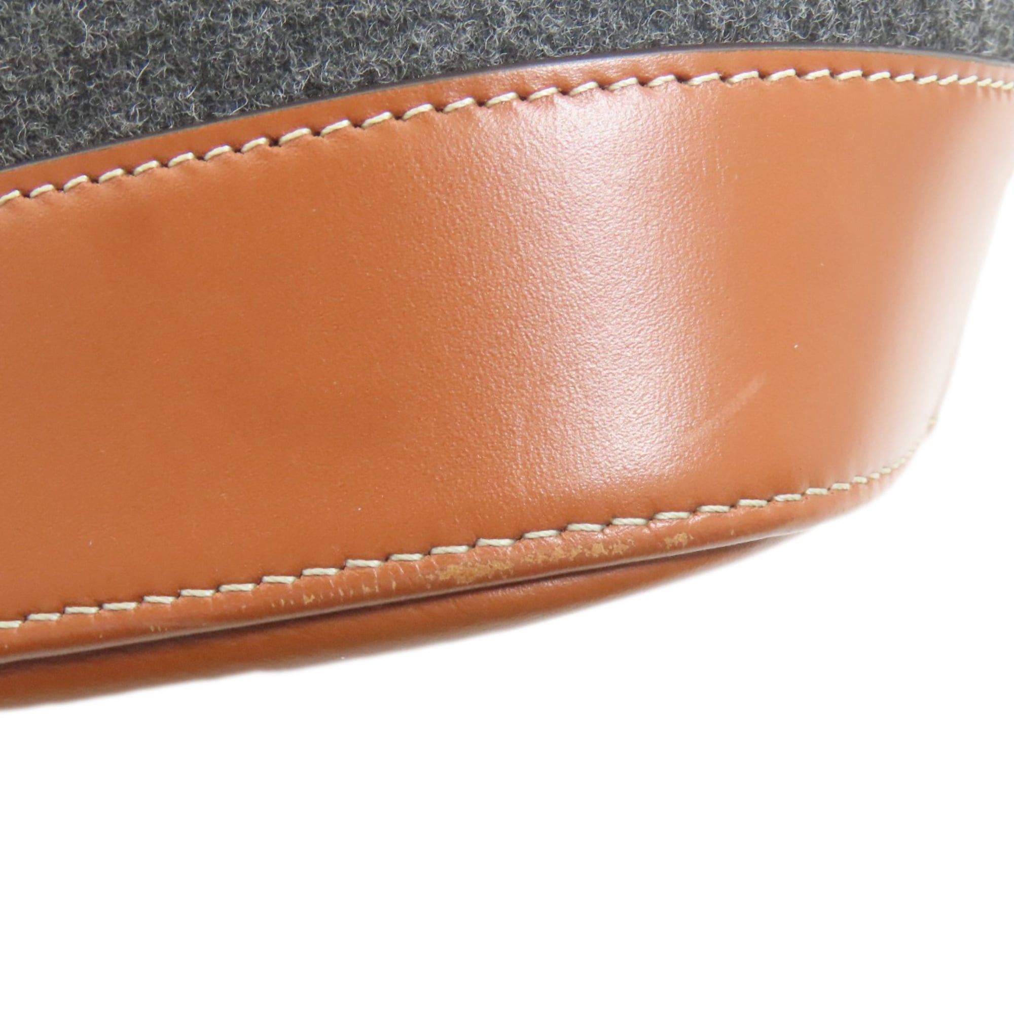 Celine Celine Bucket Long Shoulder Bag, Felt/Calfskin, Women's CELINE Size ONE SIZE - 10 Thumbnail