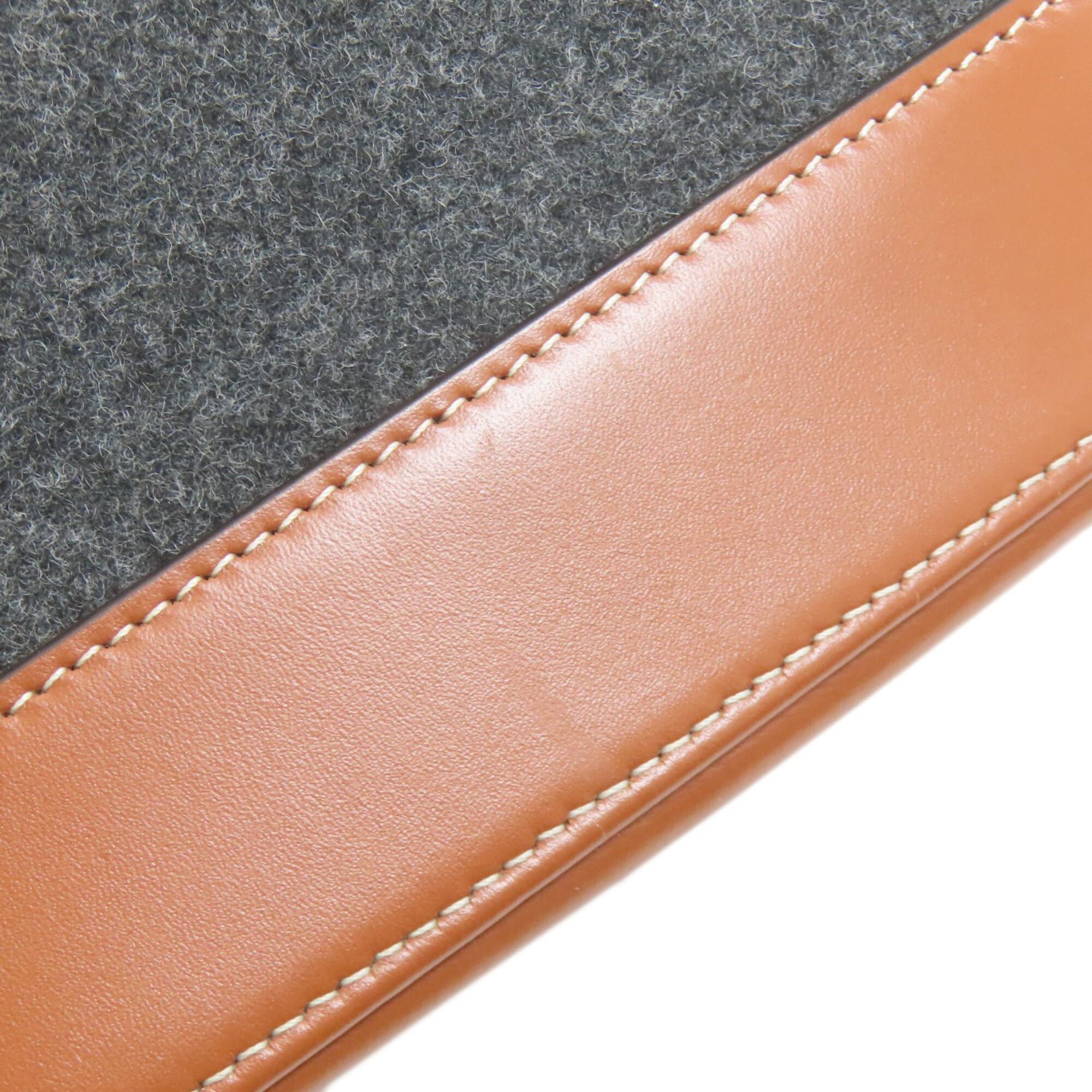 Celine Celine Bucket Long Shoulder Bag, Felt/Calfskin, Women's CELINE Size ONE SIZE - 9 Thumbnail