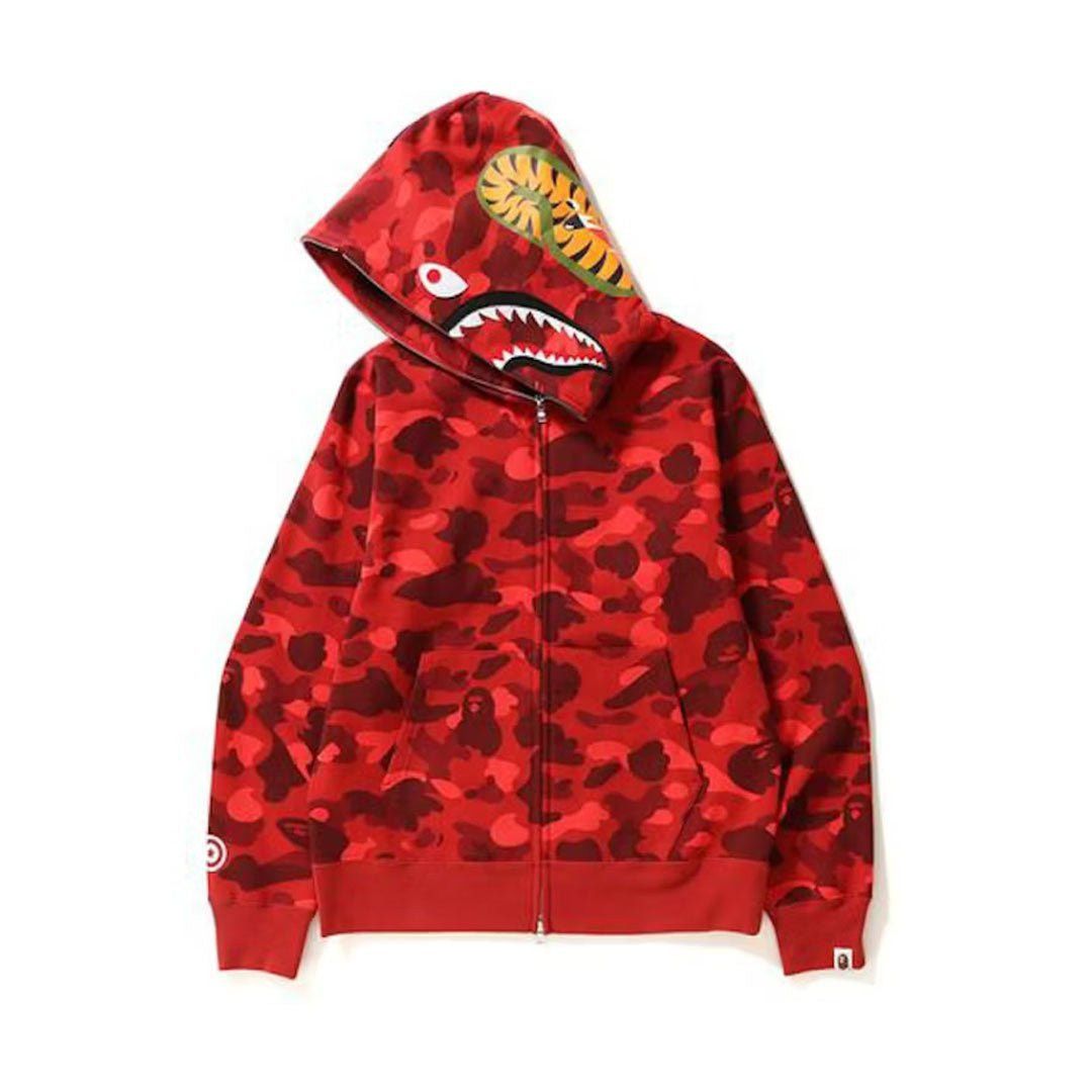 Bape Color Camo Shark Full Zip Hoodie Red Size US S / EU 44-46 / 1 - 2 Thumbnail