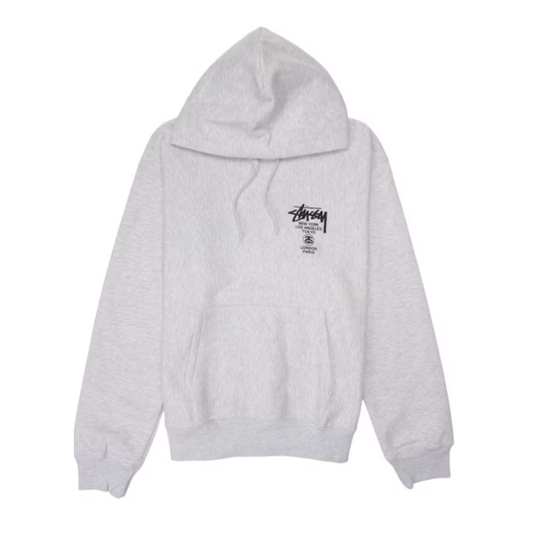Stussy World Tour Hoodie Grey Size US M / EU 48-50 / 2 - 2 Thumbnail
