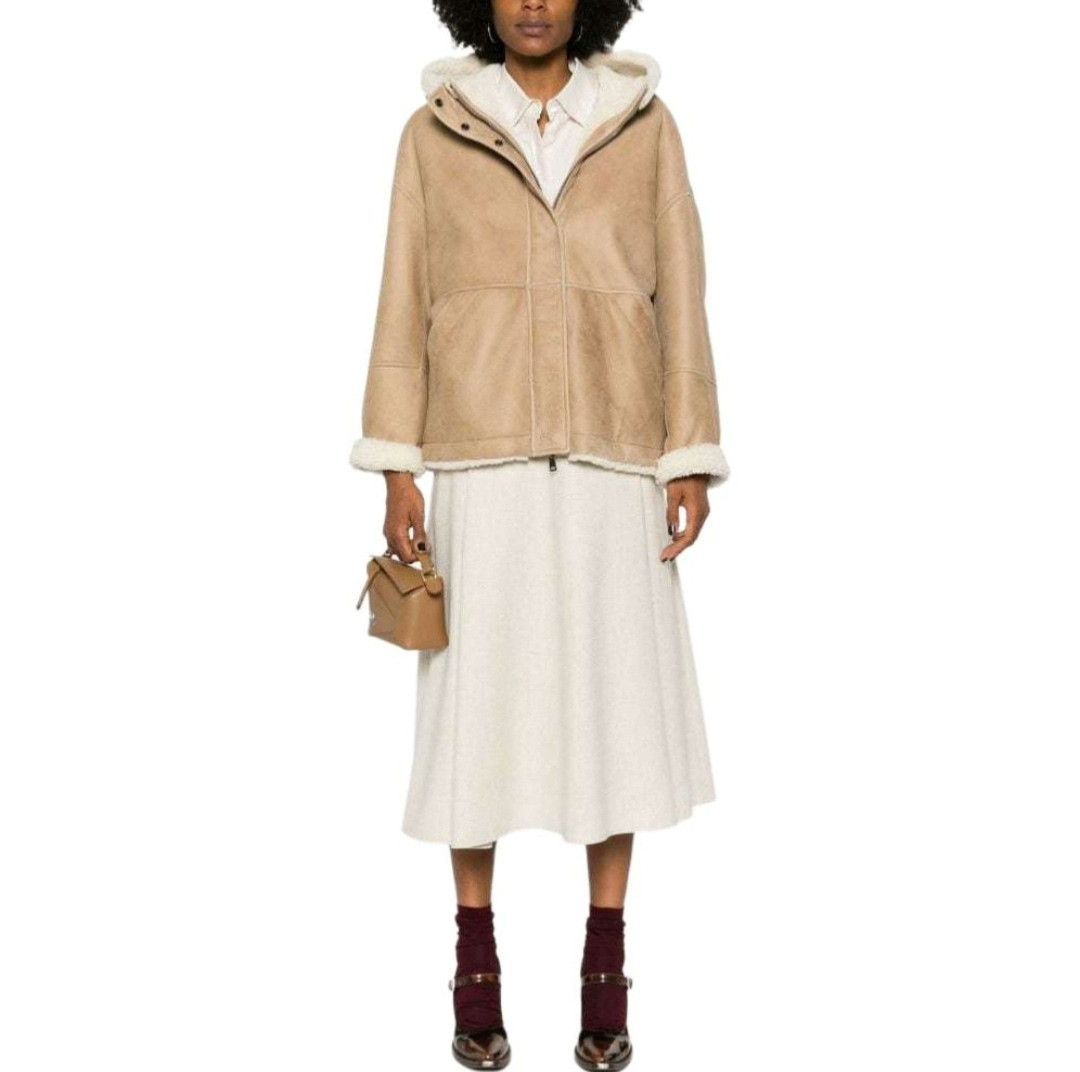 Brunello Cucinelli Brunello Cucinelli Women's Shearling Hooded Coat Size S / US 4 / IT 40 - 8 Thumbnail