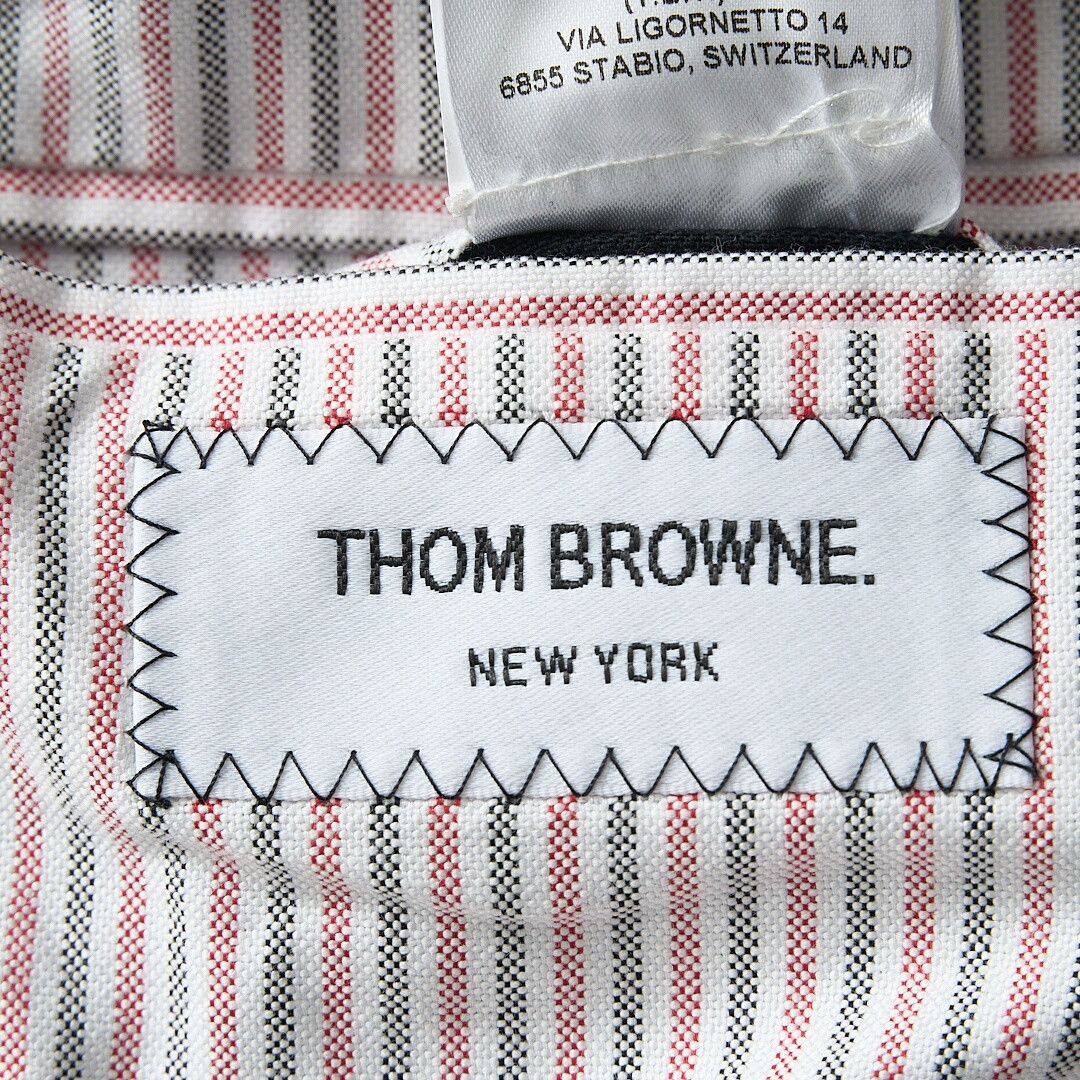 Thom Browne Thom Browne Men's Navy Tweed Fringe Coat Size US M / EU 48-50 / 2 - 7 Thumbnail