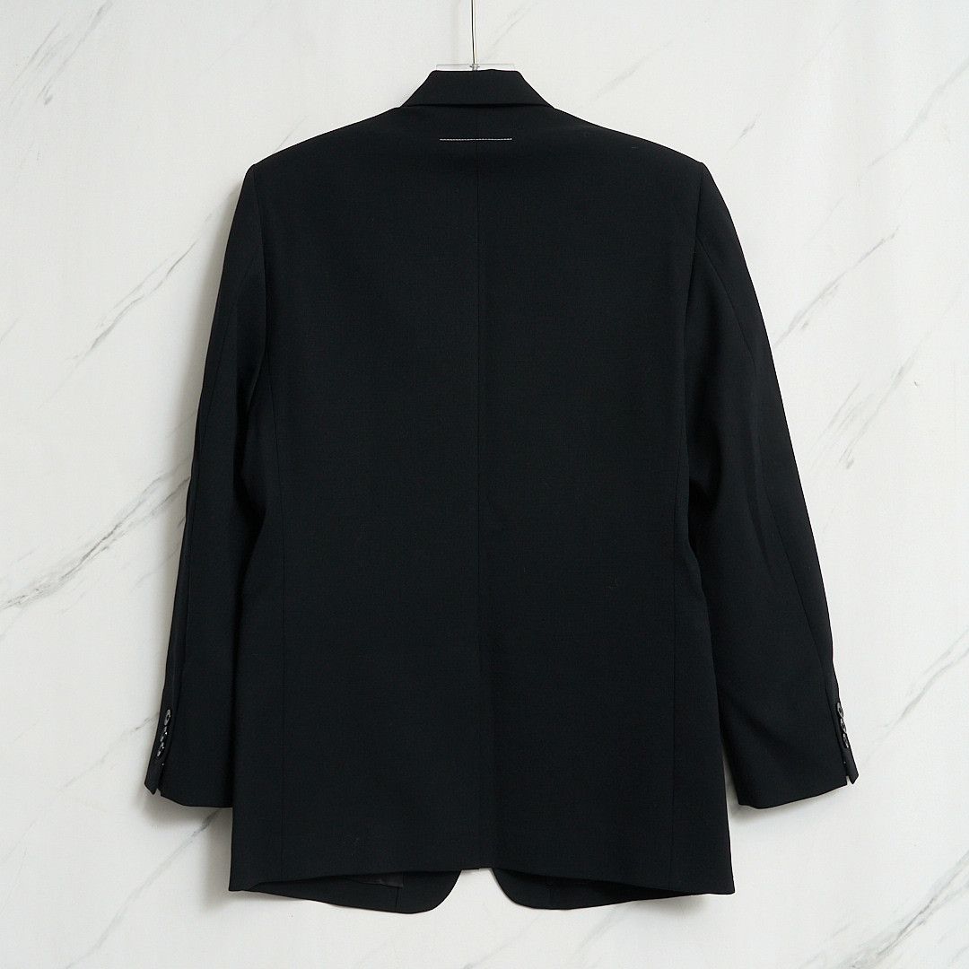MM6 MM6 Women's Solid Padded-Shoulder Blazer Size S / US 4 / IT 40 - 4 Thumbnail