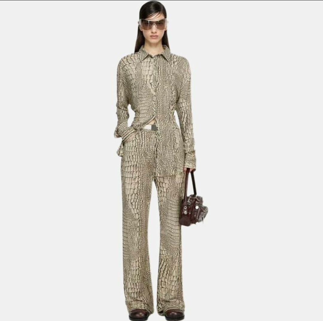Acne Studios Acne Studios Unisex Crocodile Print Casual Pants Size US 34 / EU 50 - 7 Thumbnail