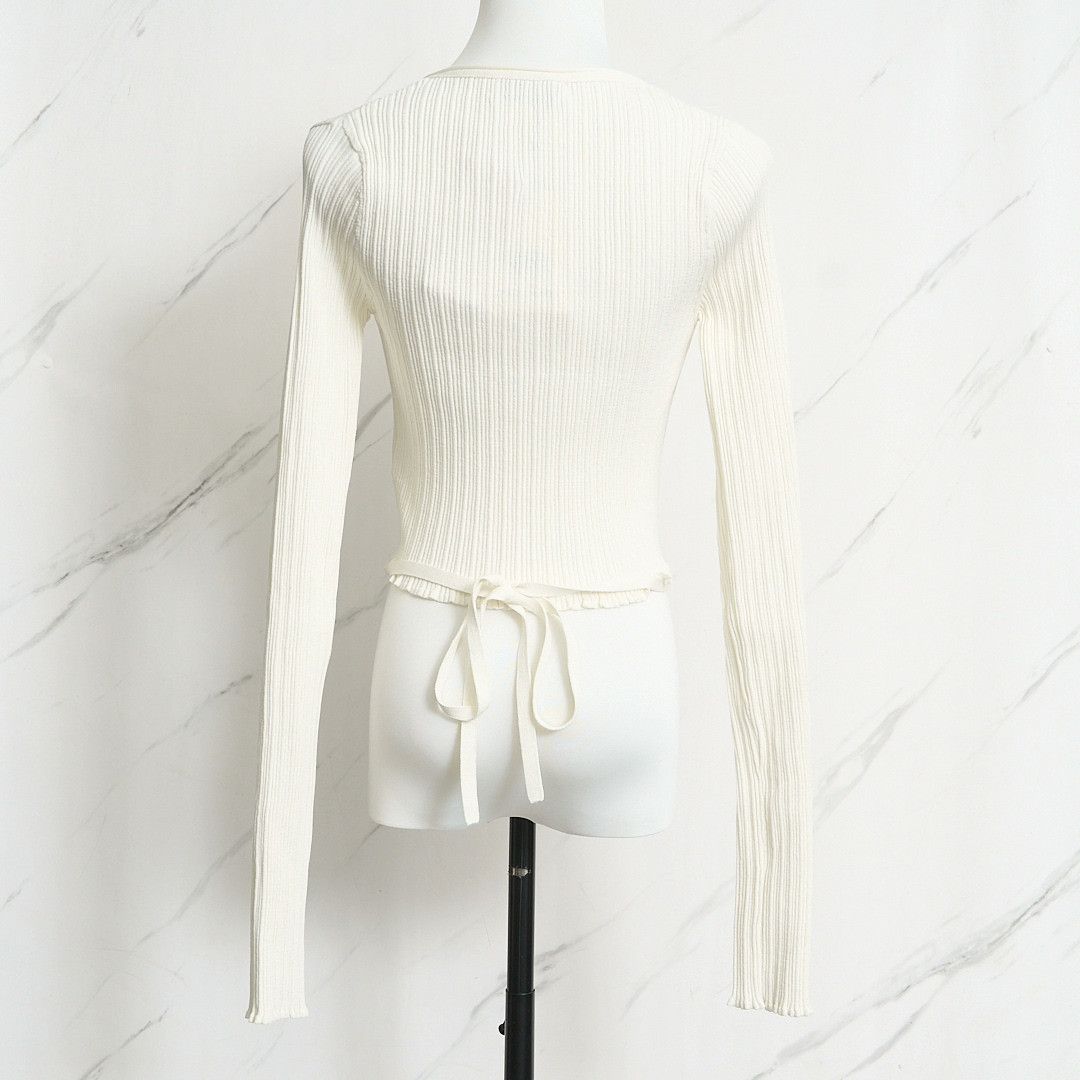 LOW CLASSIC Low Classic Women's Ribbon Knit Cardigan Size M / US 6-8 / IT 42-44 - 5 Thumbnail
