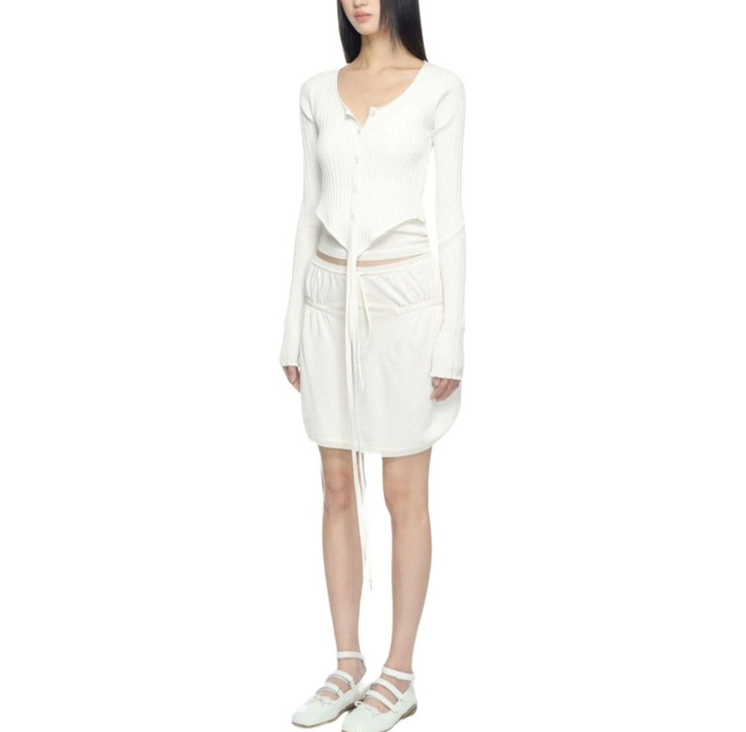 LOW CLASSIC Low Classic Women's Ribbon Knit Cardigan Size M / US 6-8 / IT 42-44 - 8 Thumbnail