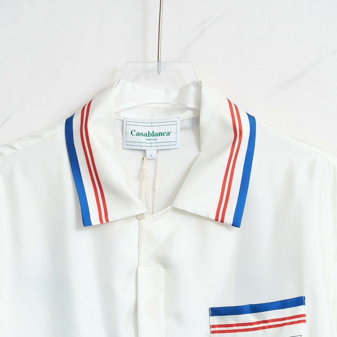 Casablanca Casablanca Men's Satin Swan Print Shirt Size US M / EU 48-50 / 2 - 2 Thumbnail