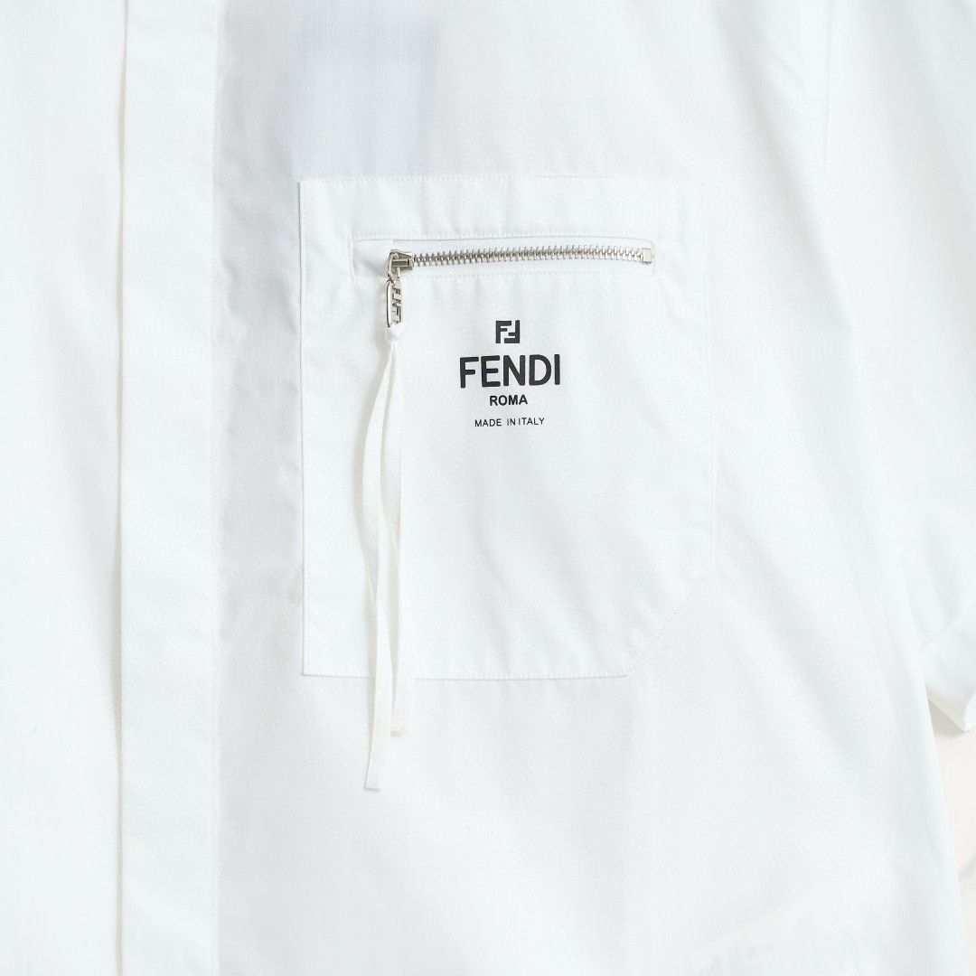 Fendi Fendi Unisex Pocket Zip Shirt Size US XXS / EU 40 - 3 Thumbnail