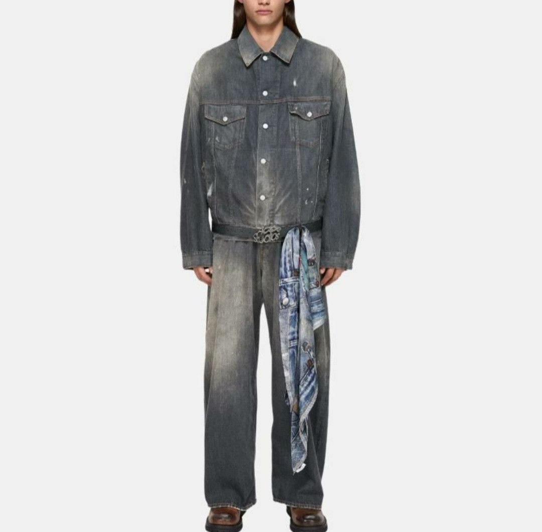 Acne Studios Acne Studios Men's Vintage Splatter Denim Jacket Size US S / EU 44-46 / 1 - 8 Thumbnail