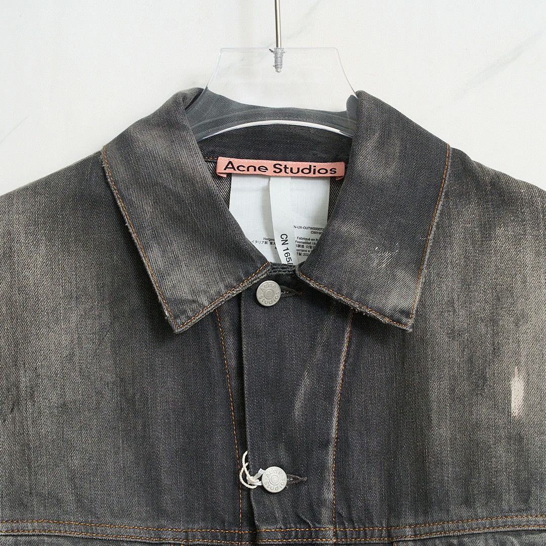 Acne Studios Acne Studios Men's Vintage Splatter Denim Jacket Size US S / EU 44-46 / 1 - 2 Thumbnail