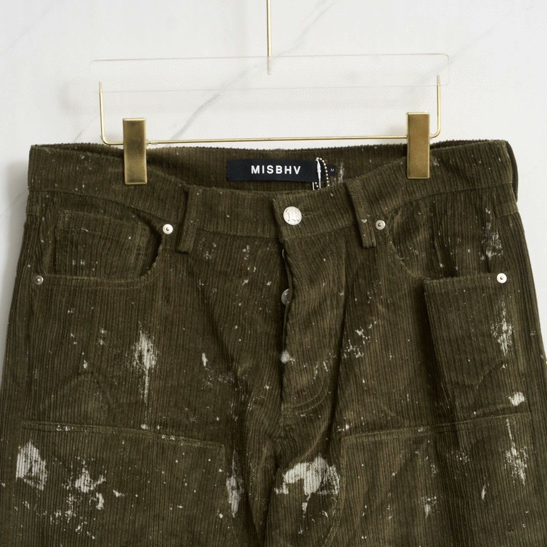 Misbhv MISBHV Men's Corduroy Distressed Casual Pants Size US 34 / EU 50 - 2 Thumbnail