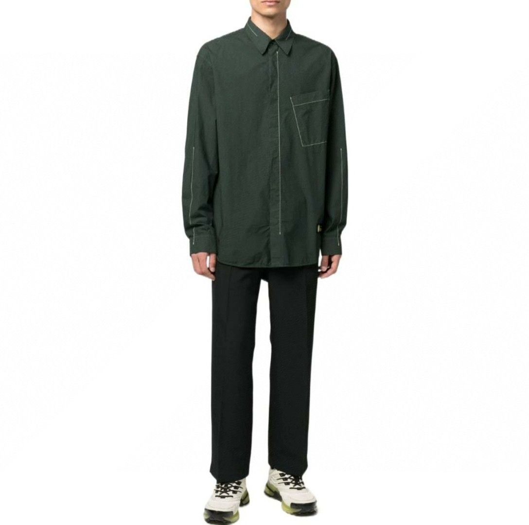 OAMC OAMC Men's Dark Green Collared Shirt Size US M / EU 48-50 / 2 - 8 Thumbnail