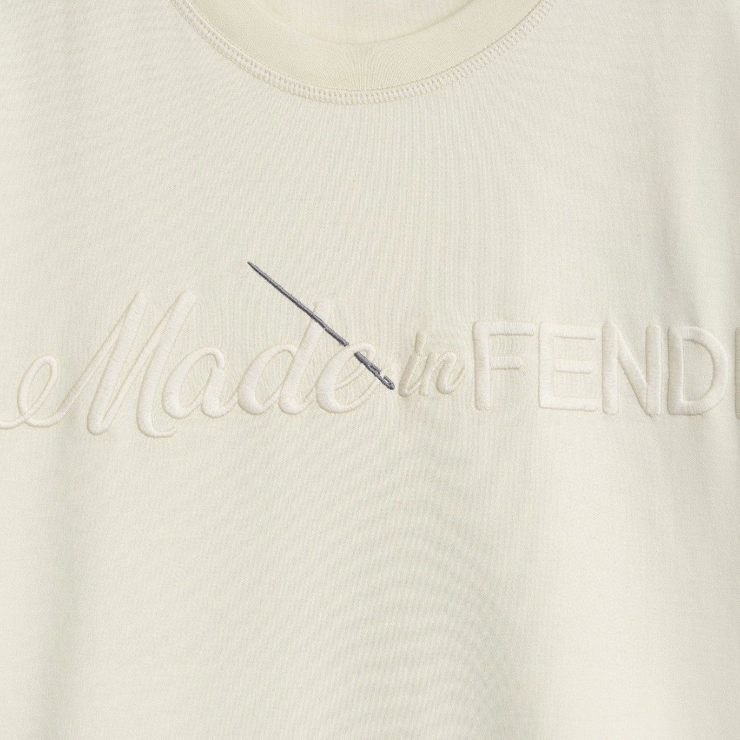 Fendi Fendi Men's Letter Embroidery T-Shirt Size US M / EU 48-50 / 2 - 3 Thumbnail
