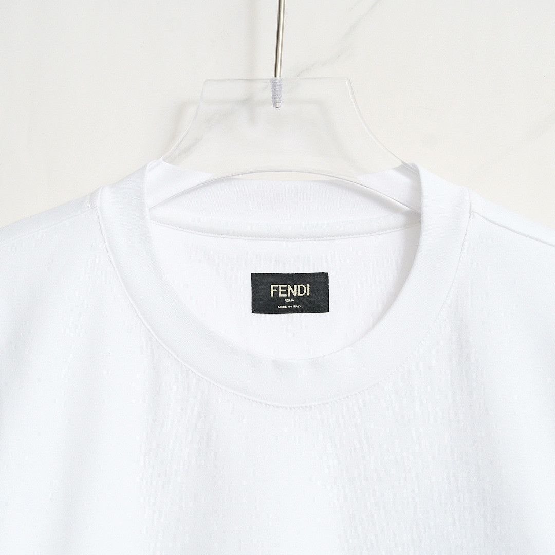 Fendi Fendi Men's Logo Print Crewneck T-shirt Size US XL / EU 56 / 4 - 2 Thumbnail