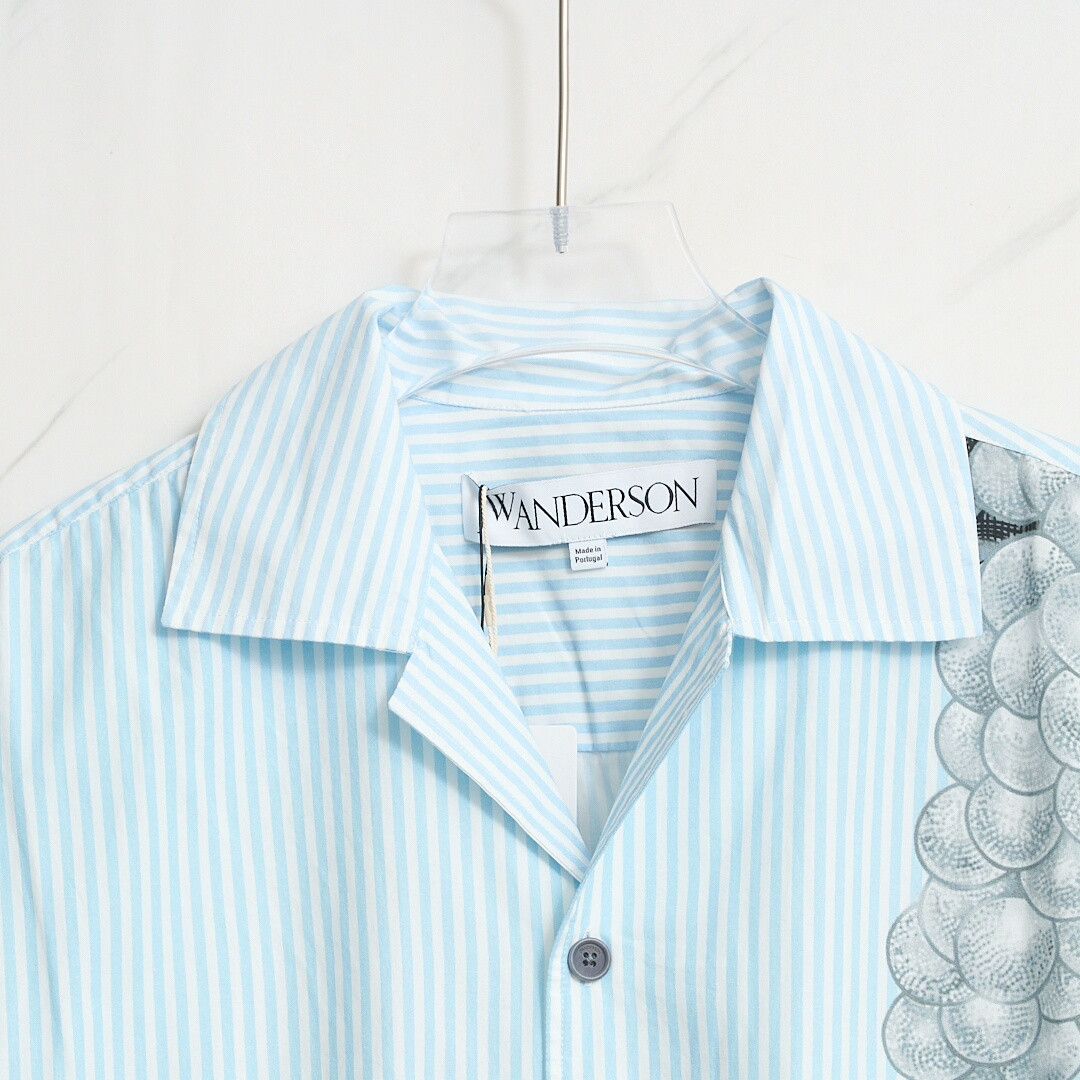 JW Anderson JW Anderson Men's Grape Print Striped Shirt Size US M / EU 48-50 / 2 - 2 Thumbnail