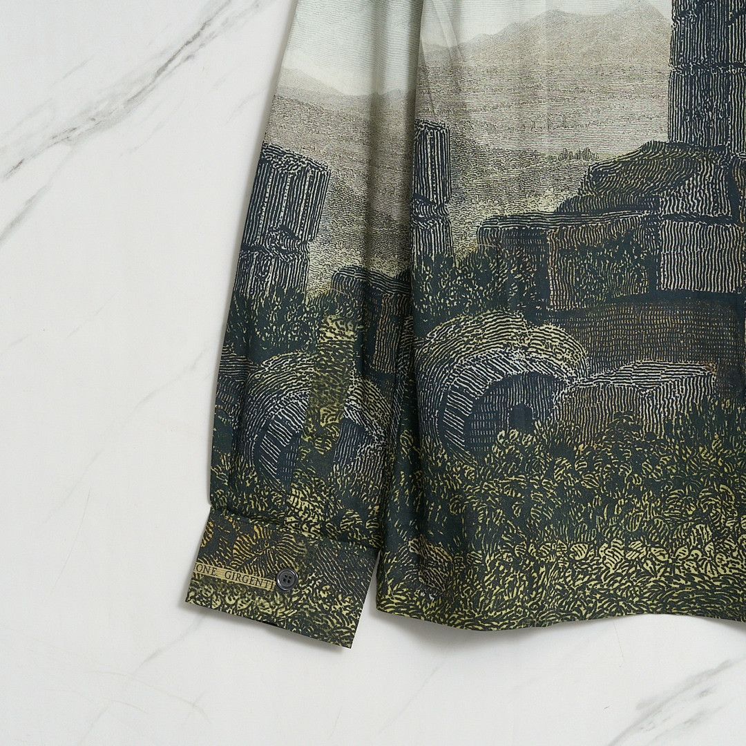 Dolce & Gabbana Dolce&Gabbana Men's Scenic Print Shirt Size US M / EU 48-50 / 2 - 5 Thumbnail