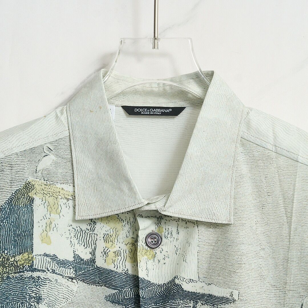 Dolce & Gabbana Dolce&Gabbana Men's Scenic Print Shirt Size US M / EU 48-50 / 2 - 2 Thumbnail