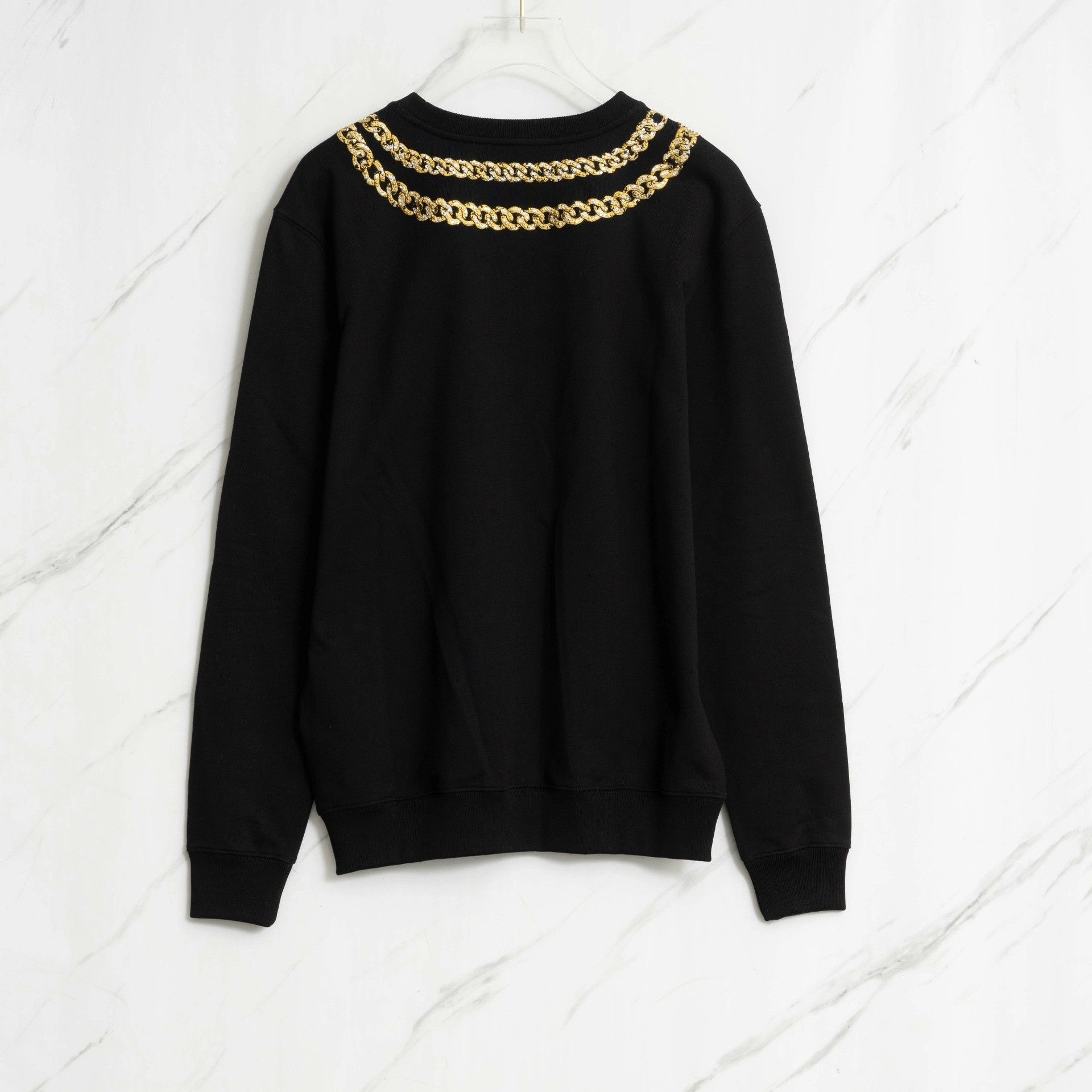 Versace Versace Men's Rhinestone Chain Embroidered Sweatshirt Size US M / EU 48-50 / 2 - 4 Thumbnail