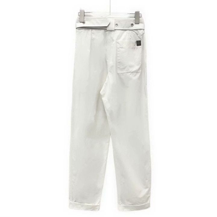 Louis Vuitton Louis Vuitton White Cotton Casual Wide-Leg Pants Size 34" / US 12 / IT 48 - 2 Thumbnail
