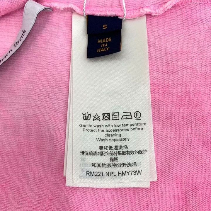 Louis Vuitton Louis Vuitton Pink Logo Tie-Dye Cotton T-Shirt Size S / US 4 / IT 40 - 7 Thumbnail