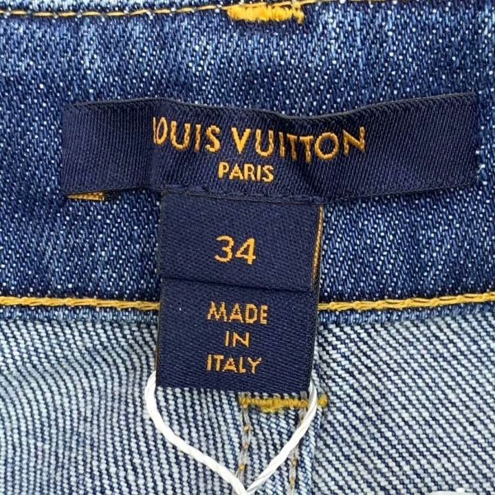 Louis Vuitton Louis Vuitton Blue Logo Leather Buckle Denim Shorts Size 34" / US 12 / IT 48 - 6 Thumbnail