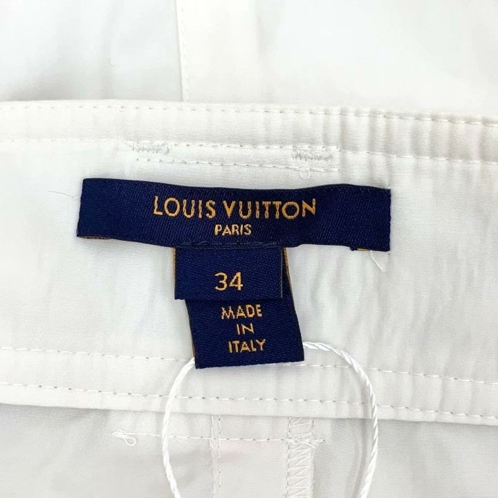 Louis Vuitton Louis Vuitton White Cotton Wide-Leg Pants Size 34" / US 12 / IT 48 - 7 Thumbnail