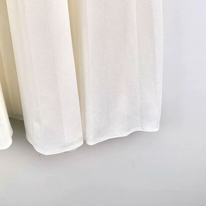 Louis Vuitton Louis Vuitton 23 White Cotton Pleated Midi Skirt Size 40" / US 18 - 4 Thumbnail