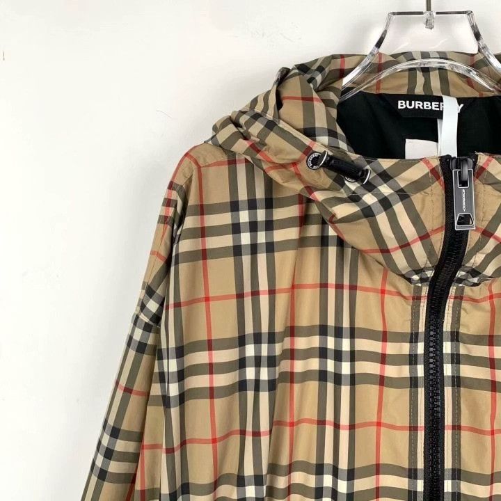 Burberry Burberry Classic Check Hooded Brown Jacket Size XXS / US 00 / IT 34 - 3 Thumbnail