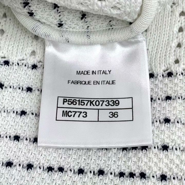 Chanel Chanel Colorblock Openwork Stripe Knit Skirt Size 36" / US 14 / IT 50 - 7 Thumbnail