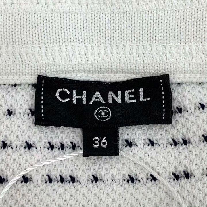 Chanel Chanel Colorblock Openwork Stripe Knit Skirt Size 36" / US 14 / IT 50 - 6 Thumbnail