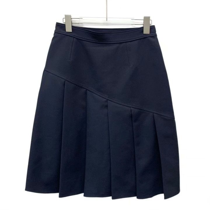 Louis Vuitton Louis Vuitton Blue Pleated Casual Skirt Size 36" / US 14 / IT 50 - 2 Thumbnail