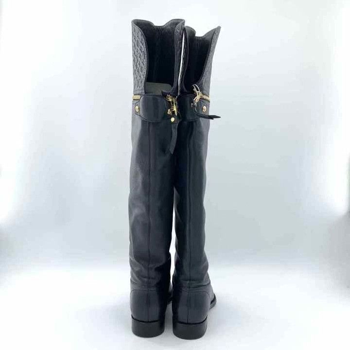 Louis Vuitton Louis Vuitton Black Over-the-Knee Leather Boots Size US 6.5 / IT 36.5 - 4 Thumbnail