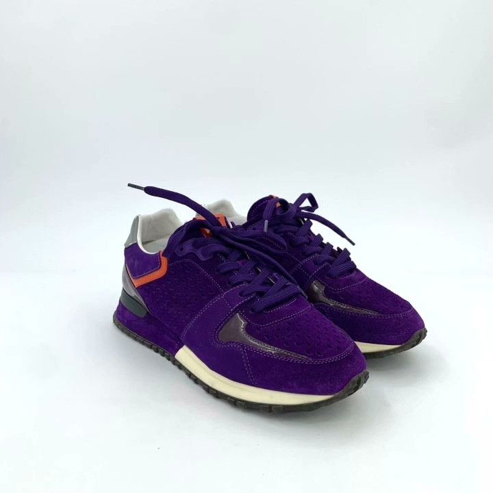 Louis Vuitton Louis Vuitton Purple Suede Thick-Soled Sneakers Size US 5 / IT 35 - 2 Thumbnail