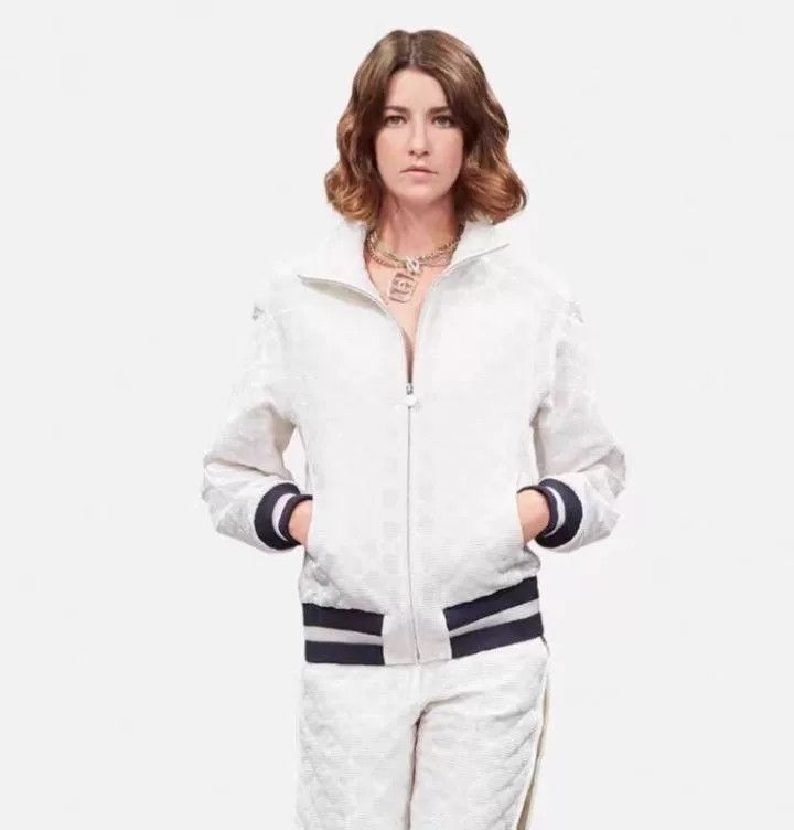 Chanel Chanel White Diamond Quilted Stand Collar Zip Jacket Size S / US 4 / IT 40 - 8 Thumbnail