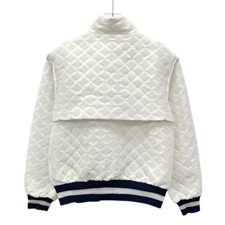 Chanel Chanel White Diamond Quilted Stand Collar Zip Jacket Size S / US 4 / IT 40 - 2 Thumbnail
