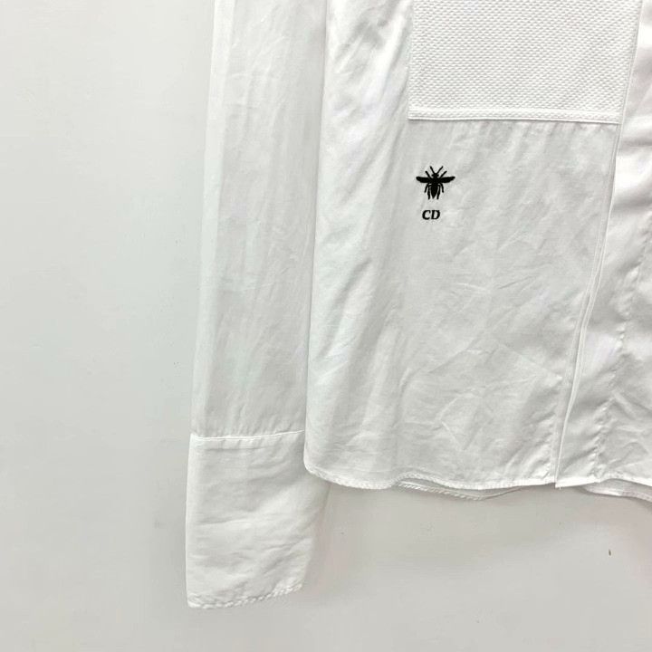 Dior Dior White Bee Embroidery Cotton Shirt Size XS / US 0-2 / IT 36-38 - 4 Thumbnail