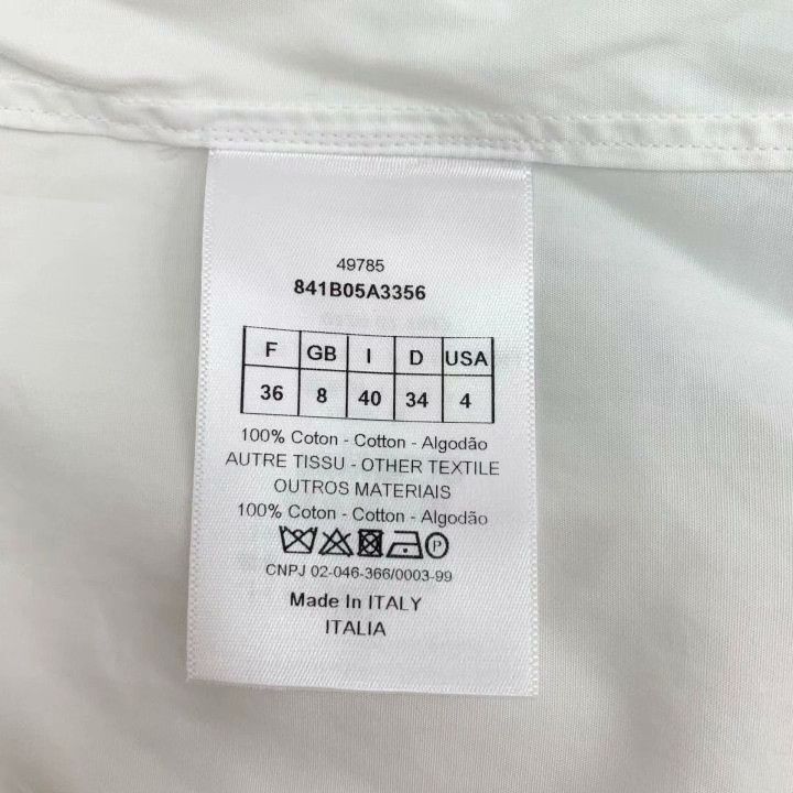 Dior Dior White Bee Embroidery Cotton Shirt Size XS / US 0-2 / IT 36-38 - 7 Thumbnail