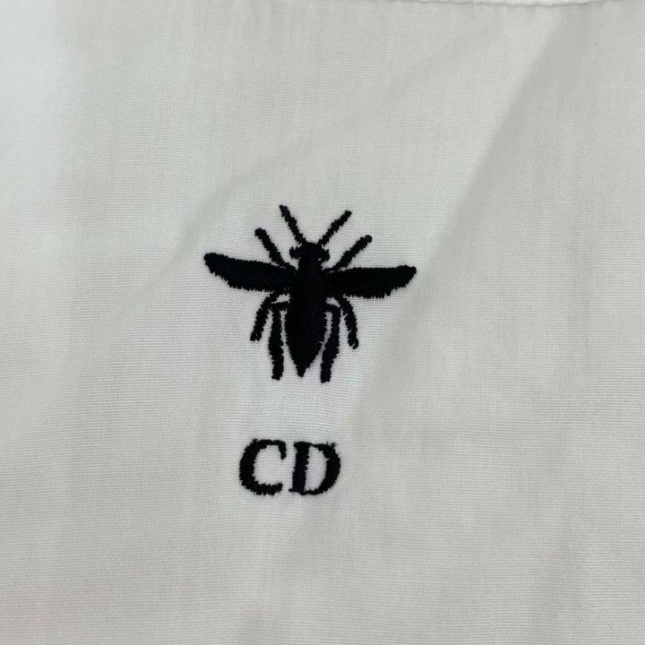 Dior Dior White Bee Embroidery Cotton Shirt Size XS / US 0-2 / IT 36-38 - 5 Thumbnail