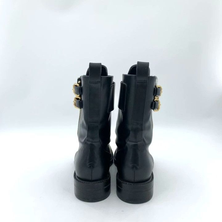 Louis Vuitton Louis Vuitton Black Leather Ankle Boots Size US 6.5 / IT 36.5 - 4 Thumbnail