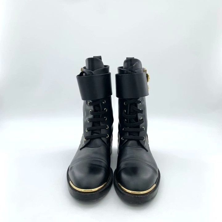 Louis Vuitton Louis Vuitton Black Leather Ankle Boots Size US 6.5 / IT 36.5 - 3 Thumbnail