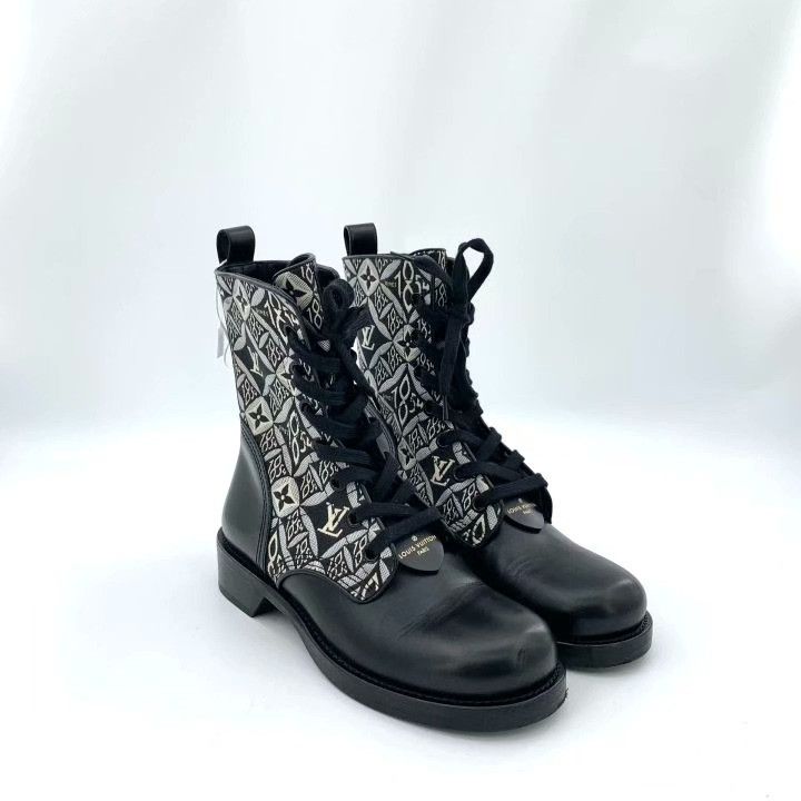 Louis Vuitton Louis Vuitton Metropolis Black Monogram Mid-Calf Boots Size US 7 / IT 37 - 2 Thumbnail