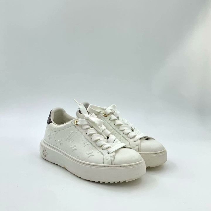 Louis Vuitton Louis Vuitton Time Out White Logo Sneakers Size US 5 / IT 35 - 2 Thumbnail